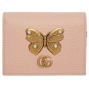 GUCCI Folding Wallet GG Marmont Butterfly Wallet in Light Pink